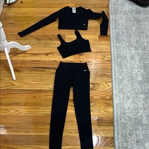 Lilias Active Black Leggings Set